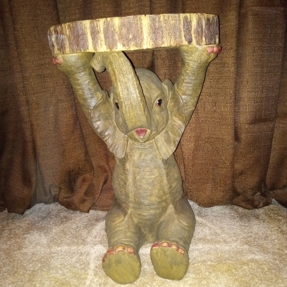 Elephant Holding Side End Table - Picture 2 of 3